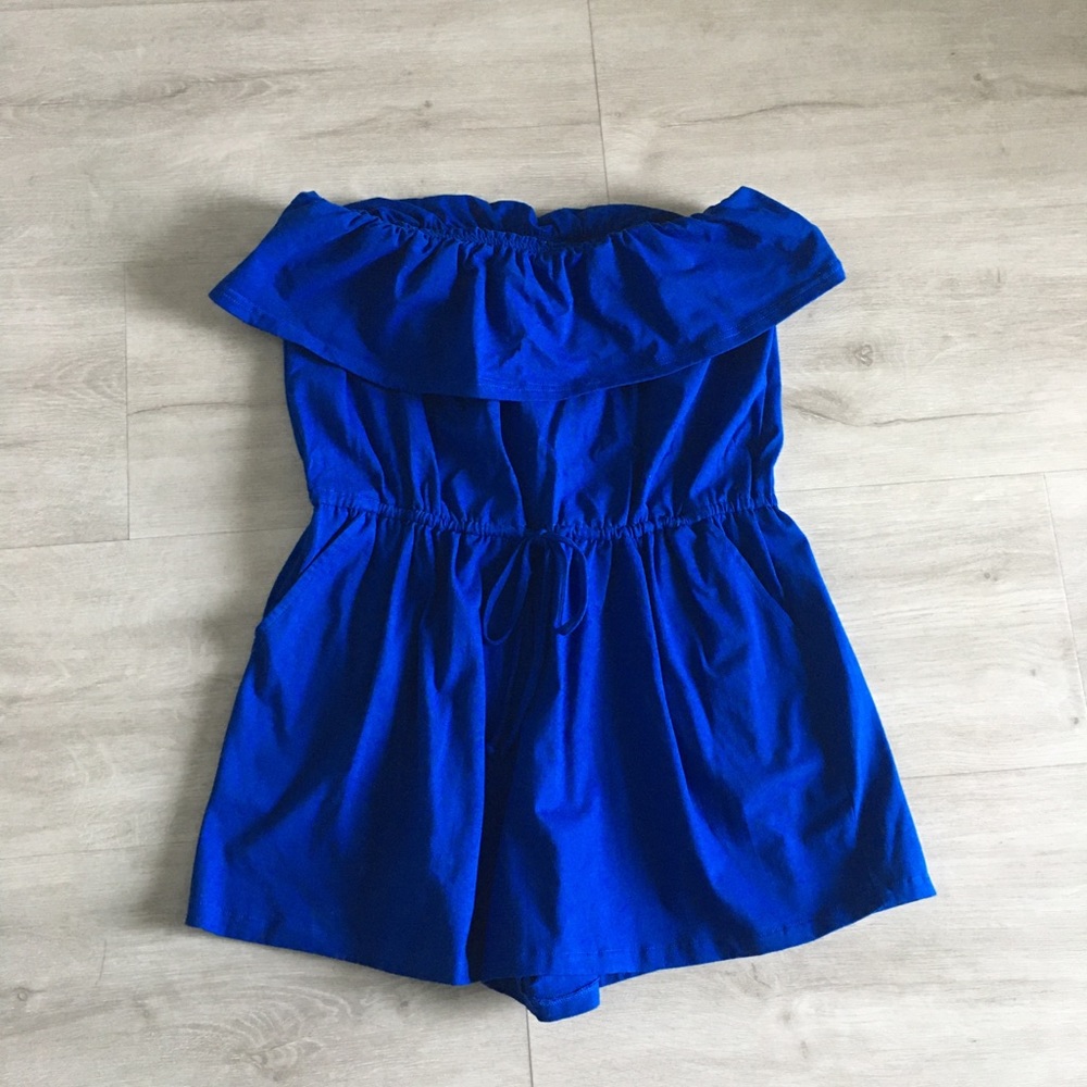 Fashion Spy Royal Blue Romper L NWOT